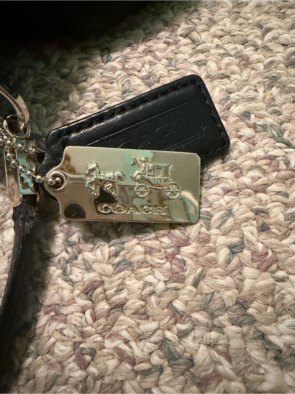 Coach Black Pebbled Leather Shoulder Bag - Picture 5 of 12